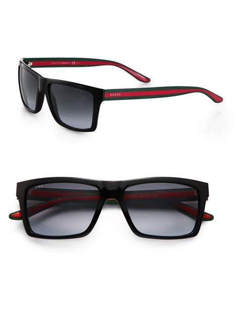 gucci rectangular sunglasses men's